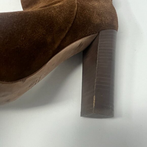 J. Crew heeled brown suede boots tall knee high 7 - Picture 10 of 15